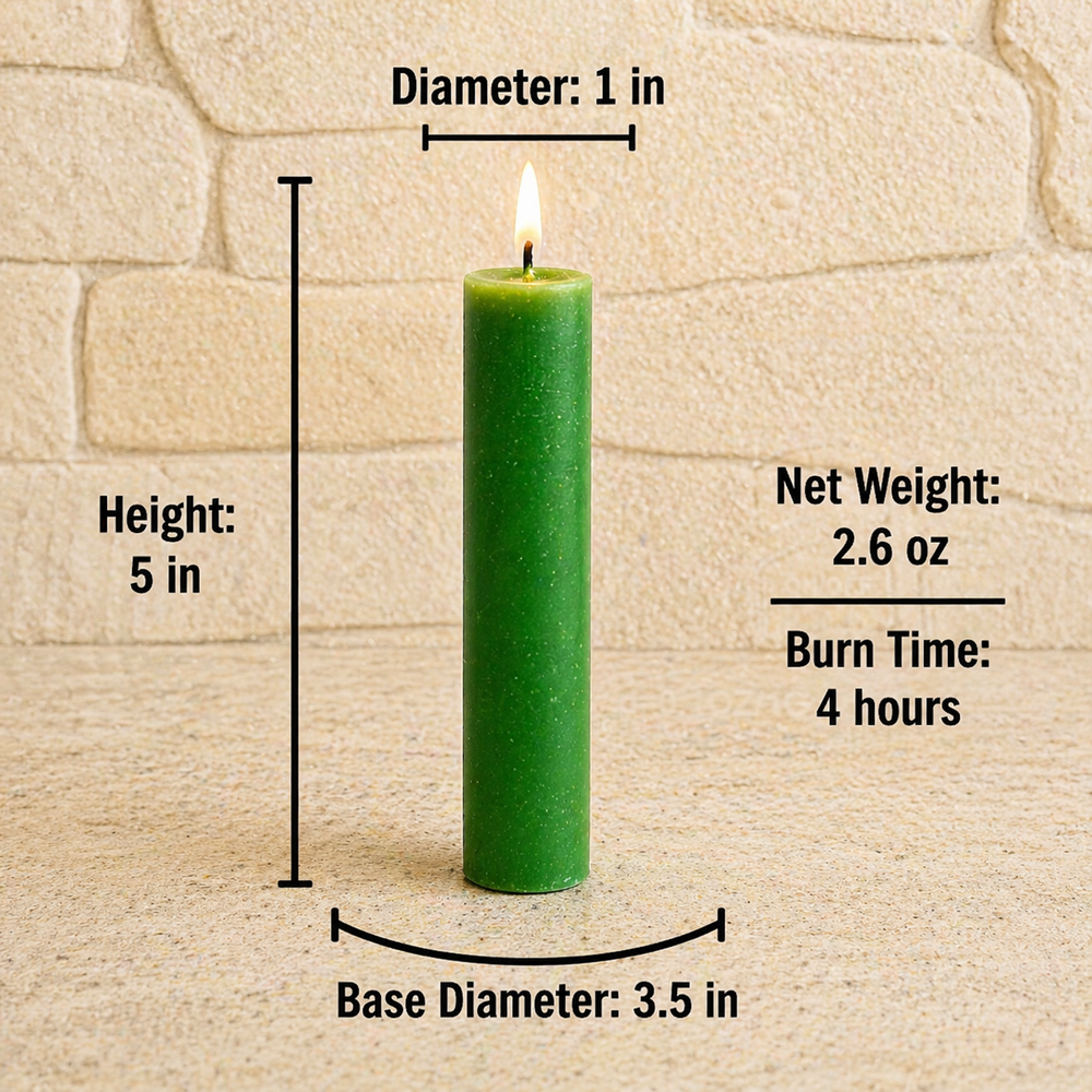 Green Prayer Candle for Money Prosperity and Success